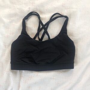 Black lululemon criss cross sports bra